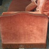 Vintage velvet banquette sofa