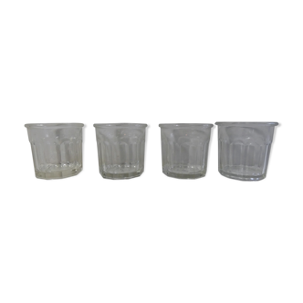 4 ancien pots à confiture en verre 250ml