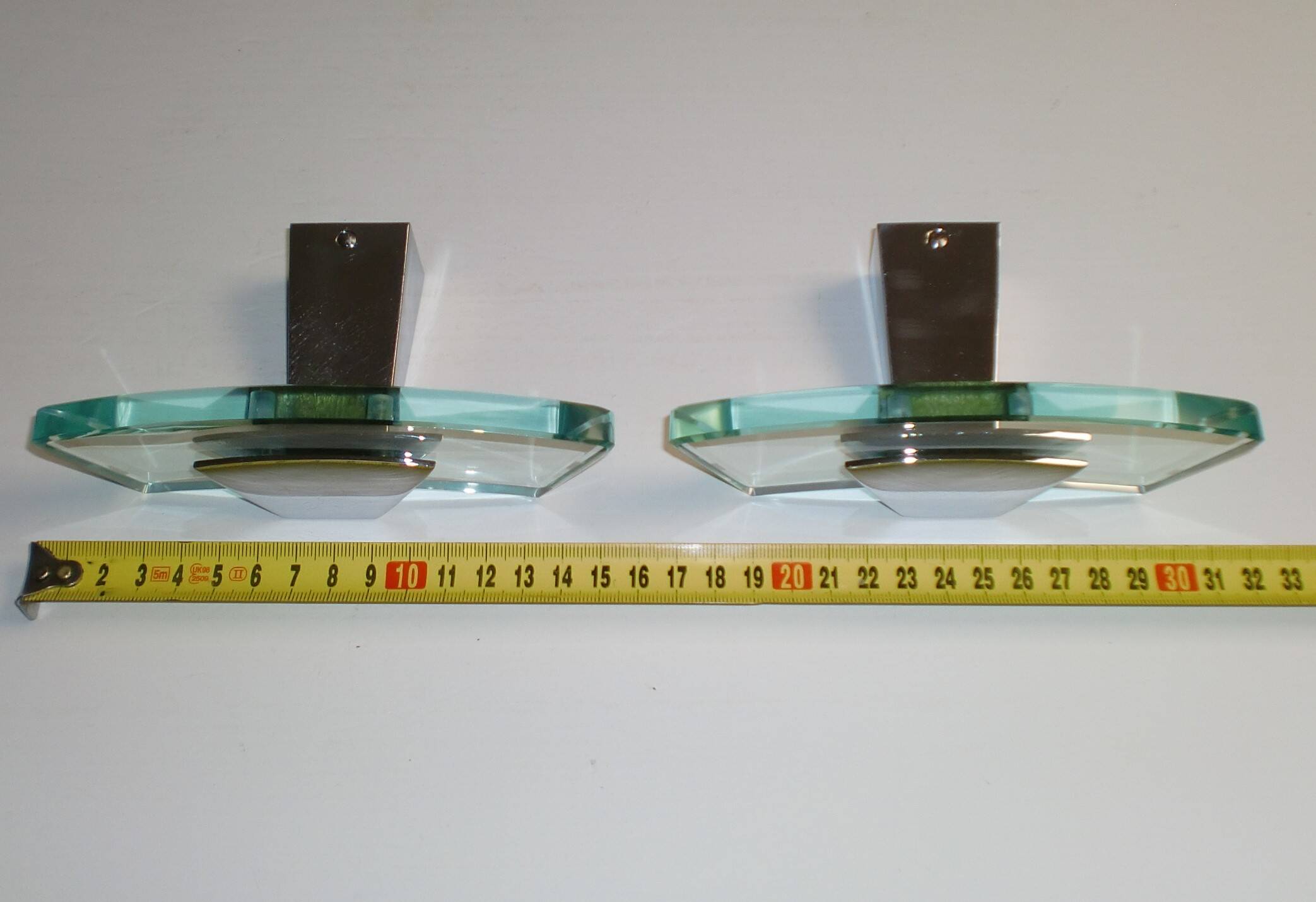 2 rare coat hooks for Fontana Arte Italy