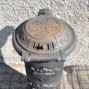 Antique decorative stove in black cast iron Germare charcoal