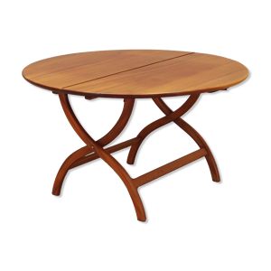 Table ronde en acajou, design danois, années 1970, production: Danemark