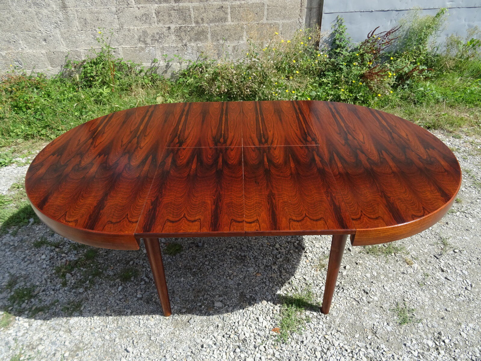 Table scandinave extensible en palissandre