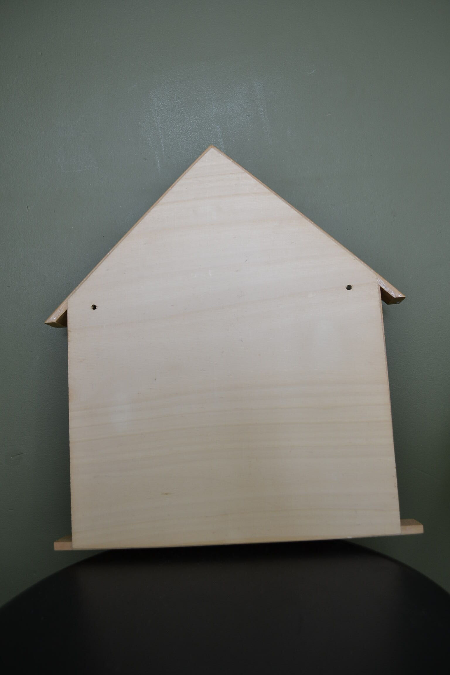 Wooden shelf shaped house