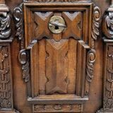 Walnut chest with rich Renaissance-style carvings, 17th century