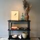 Vintage bamboo black shelf