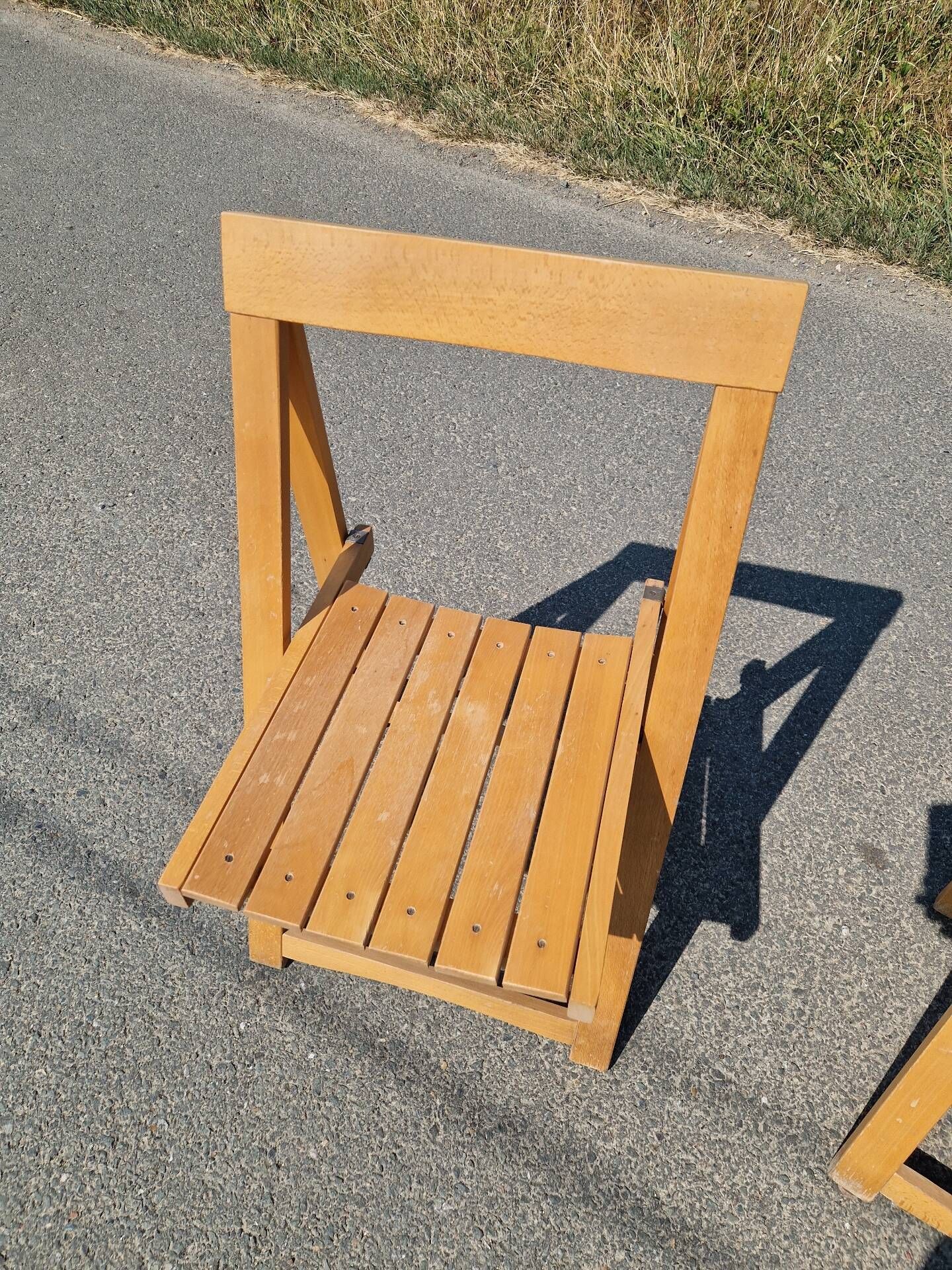 Set of 4 folding chairs by Aldo Jacober