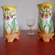 planter / tall vase in barbotine (majolica) from the Art Nouveau period (circa