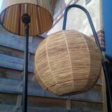 Double floor lamp with tablet of the 50s