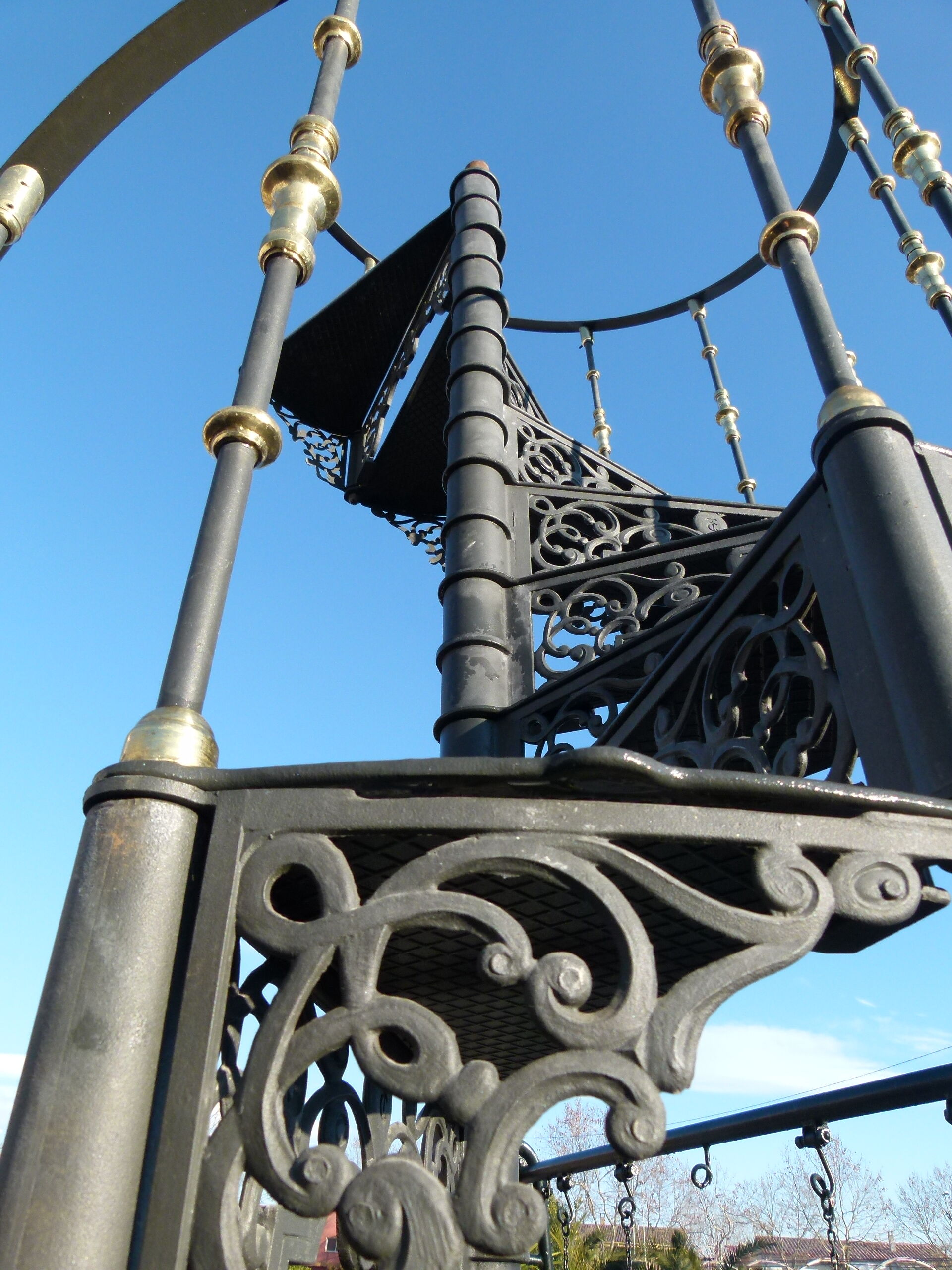 Cast iron spiral staircase