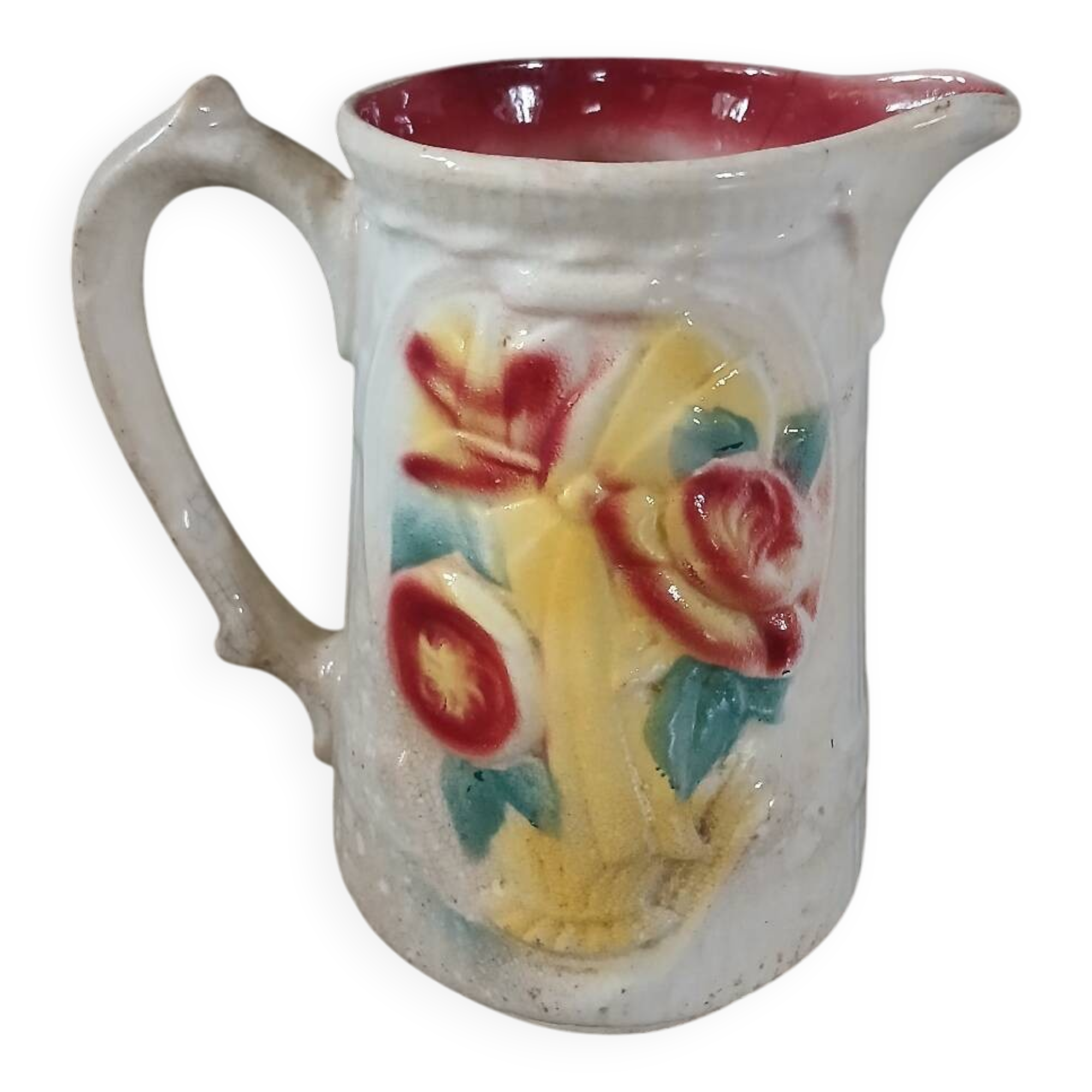 Antique earthenware pitcher