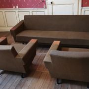 Danish Club armchairs 60s 70 khaki