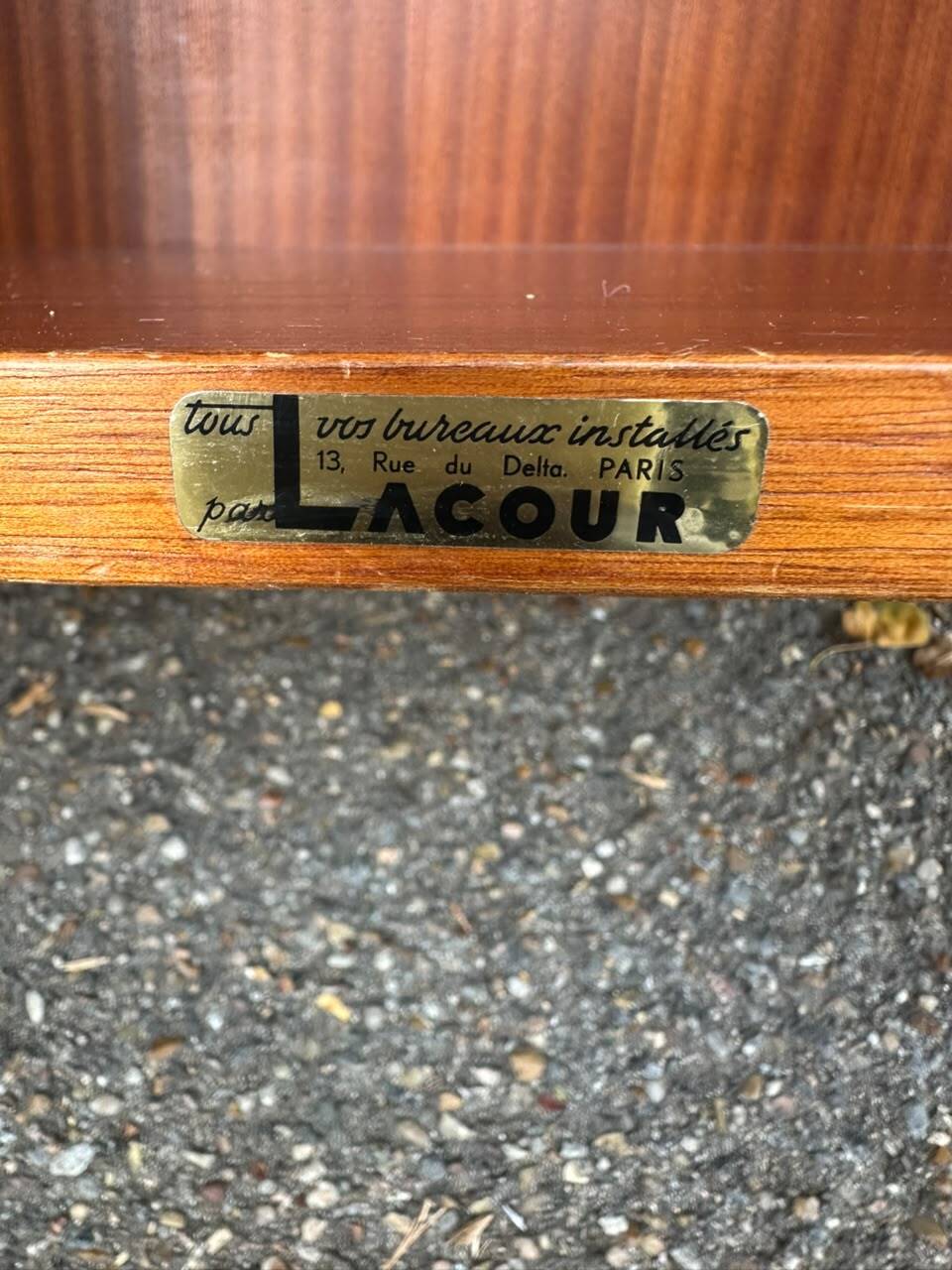 Scandinavian rolling side table LACOUR Paris Hi-Fi / Vinyls 1960