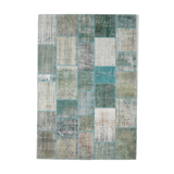 7x10 oversize teal green vintage rug 300x207cm