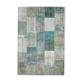 7x10 oversize teal green vintage rug 300x207cm