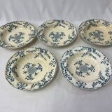 5 hollow plates Minton Montrose 19th