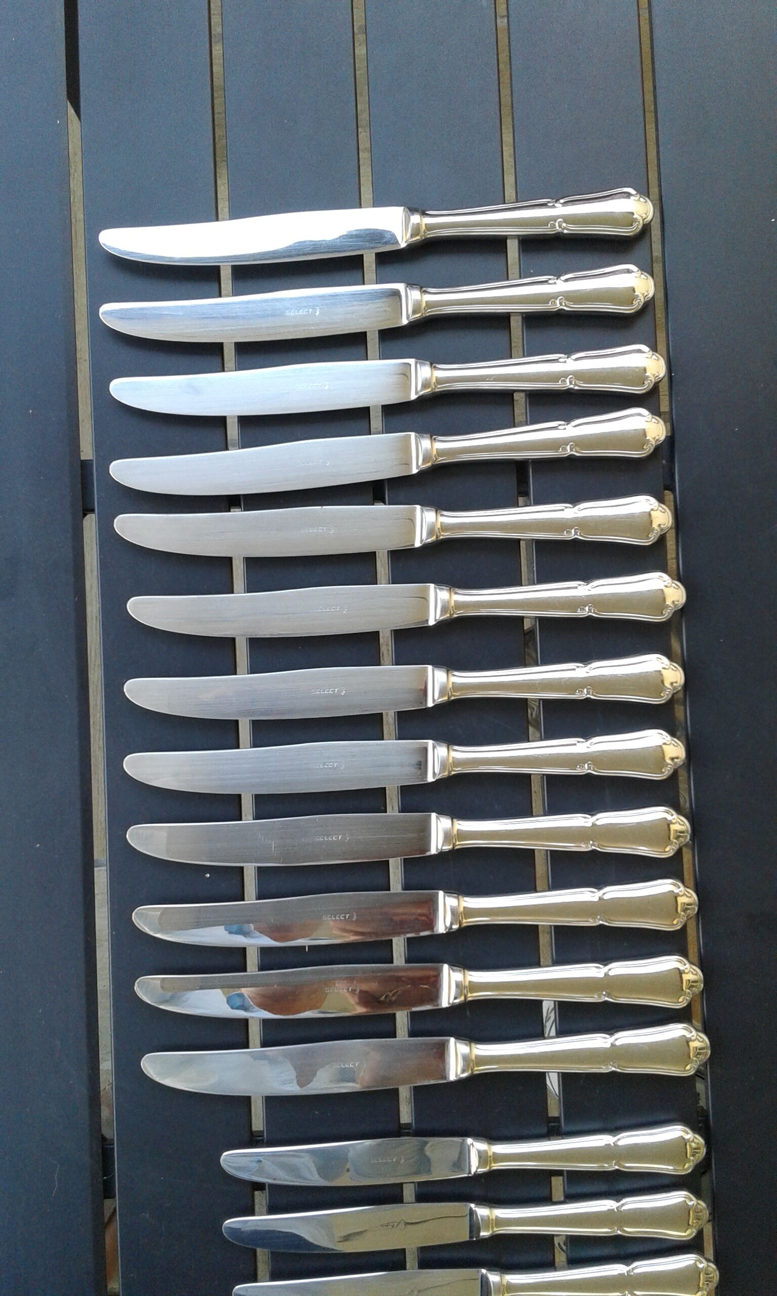 box of 24 stainless steel knives