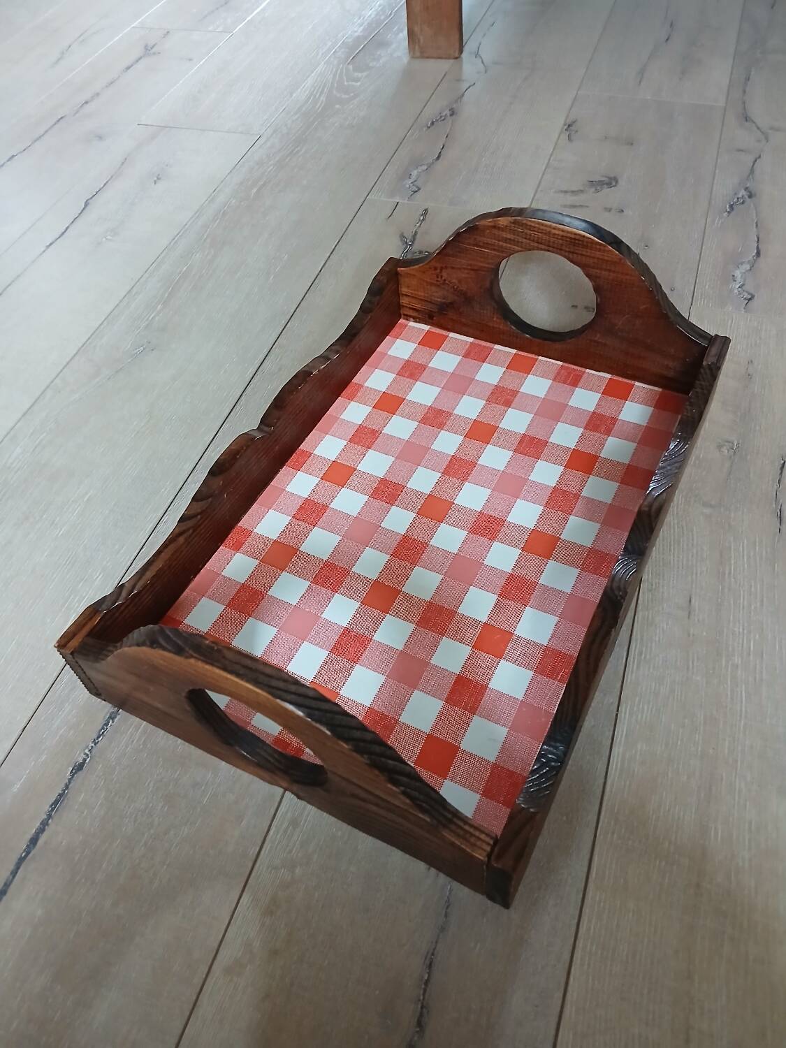 Old wooden tray