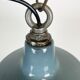 Industrial grey enamel pendant lamp, 1960s