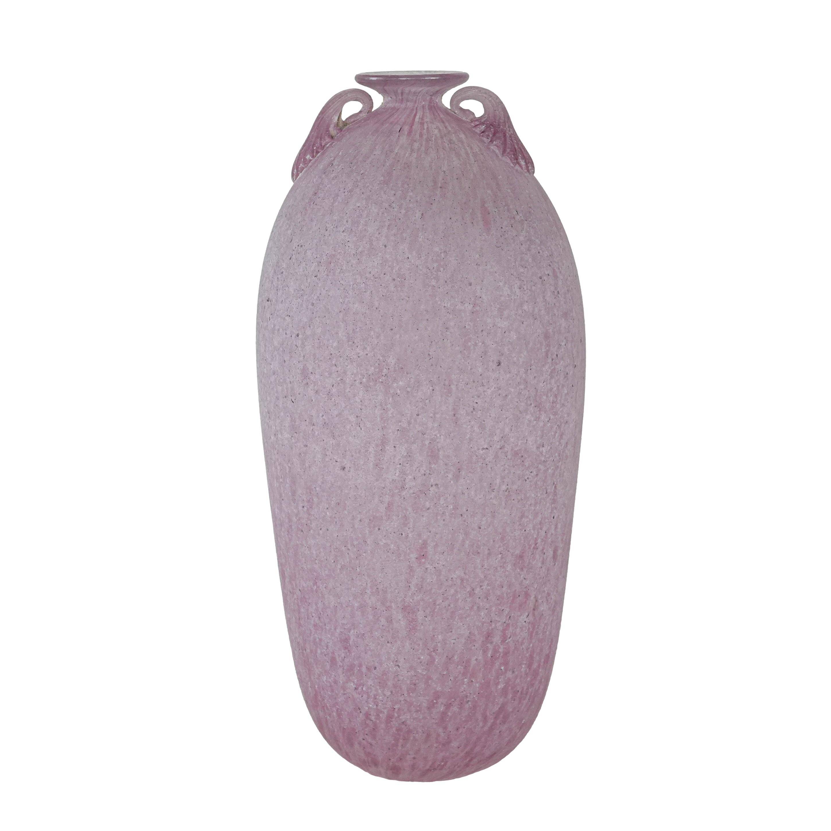 Glass vase, Murano glass, Italian design, 1970s, made in Italy