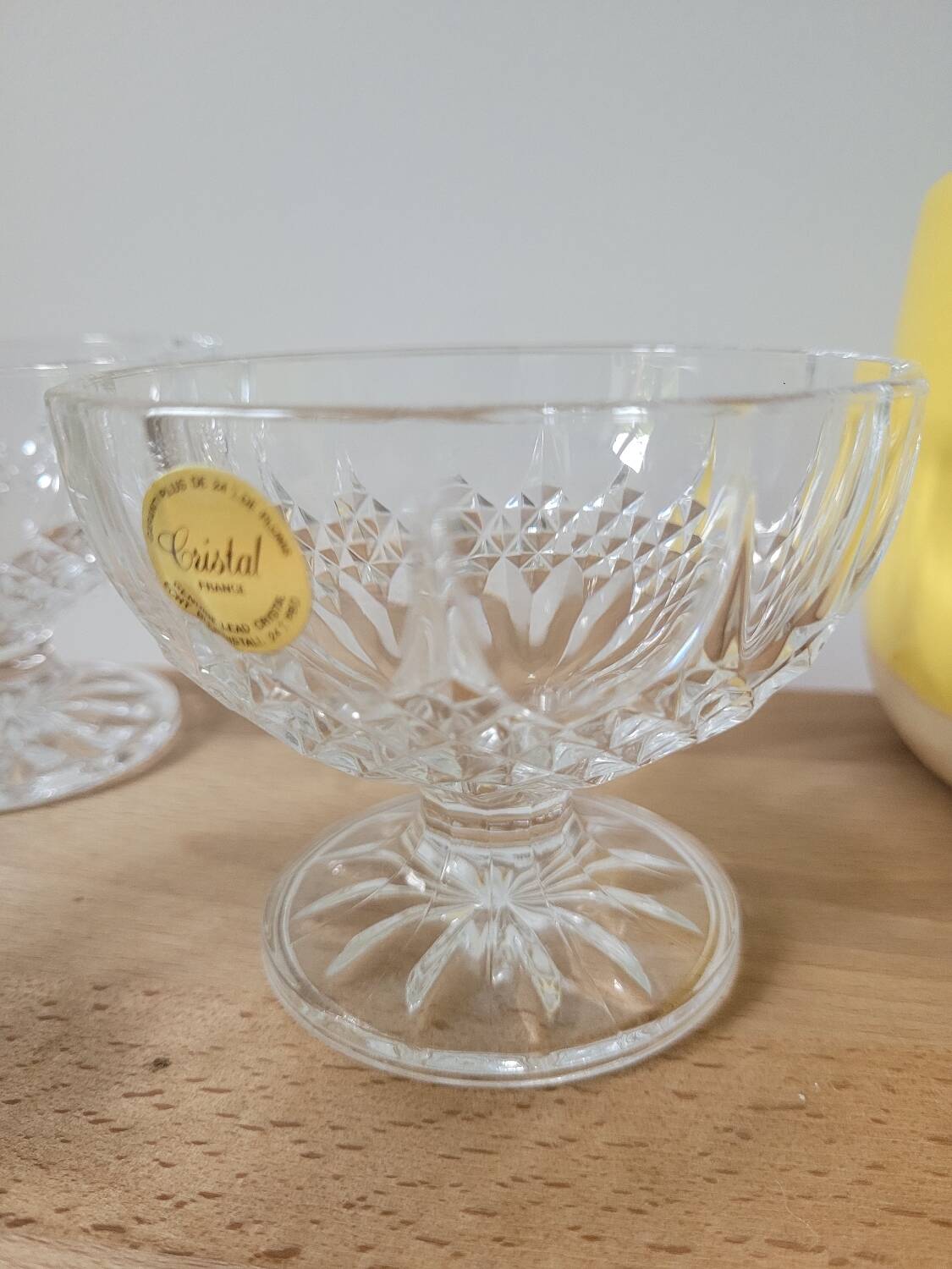 Lot de 3 coupes à glace Longchamp de Cristal d'Arques