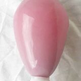 Pink opaline single flower vase