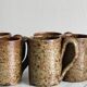 5 pyrite stoneware mugs