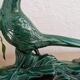 Grand Faisan en céramique émaillée vert émeraude Art Déco – 43 cm