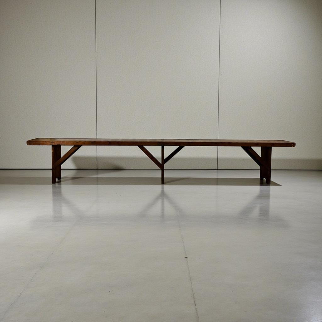 XL vintage solid wood bench / bench