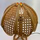 Vintage table lamp rattan and wicker 1970