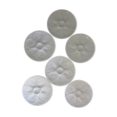 6 white porcelain oyster plates from the pillivuyt manufacture