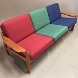 Sofa 3 places Scandinavian design colors 1950
