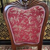 2x8 wooden and fabric chairs