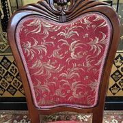 2x8 wooden and fabric chairs