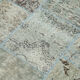Tapis anatolien contemporain tissé à la main 173 cm x 245 cm tapis patchwork bleu