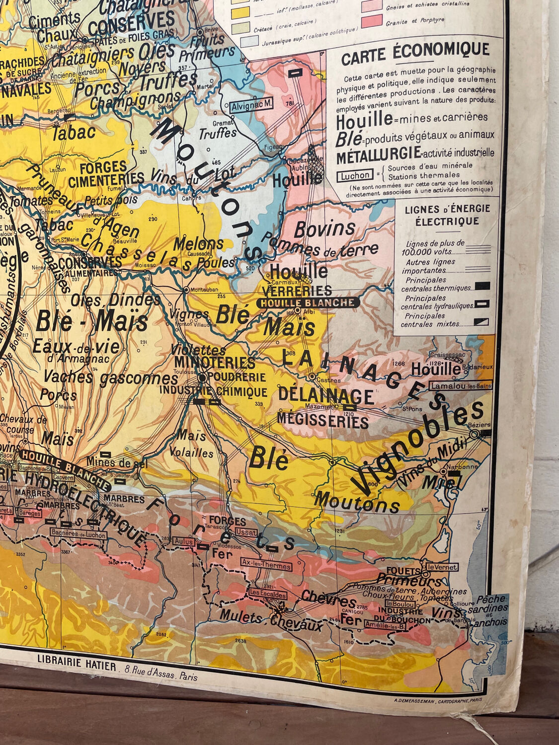 Map Pyrenees Aquitaine Basin