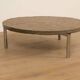 Vintage coffee table | Natural stone | Stainless steel | Brutalist