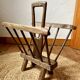 Brutalist magazine rack in the style of Jean Touret, 1950s.