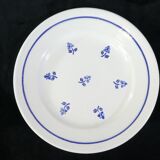 6 dessert plates in faience new model geneve small blue flower