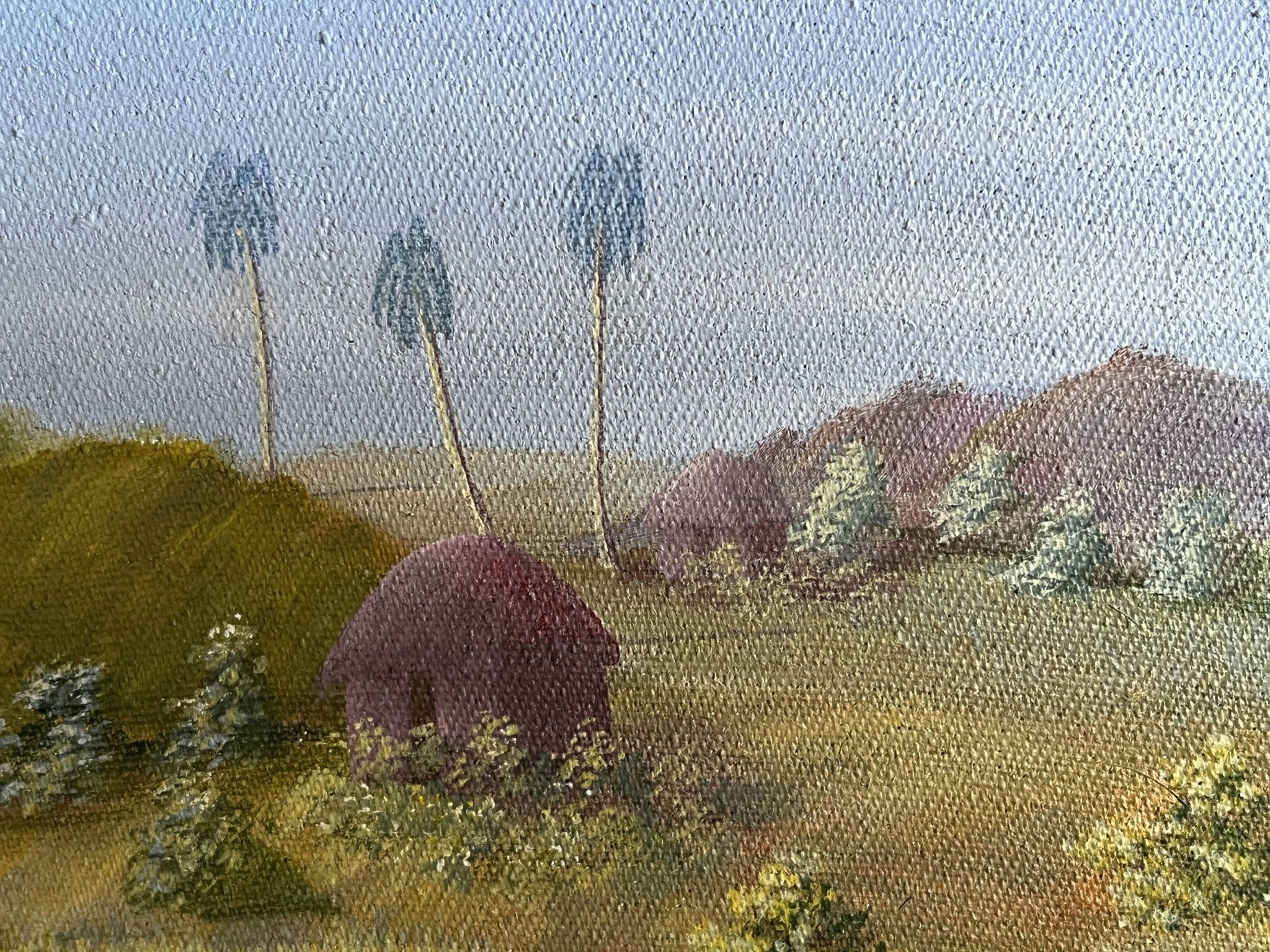 ROMME Joseph, animated naive landscape HST Haiti 20th century
