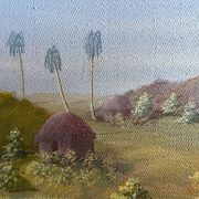 ROMME Joseph, animated naive landscape HST Haiti 20th century