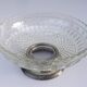 Glass and metal fruit bowl on pedestal, 1930s
