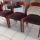 Suite de 4 chaises modèle Gondole maison Baumann vintage 1970s