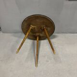 Table pieds fuseaux et plateau en verre