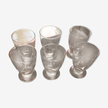 6 verres vintage