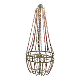 Lustre en perles de bois