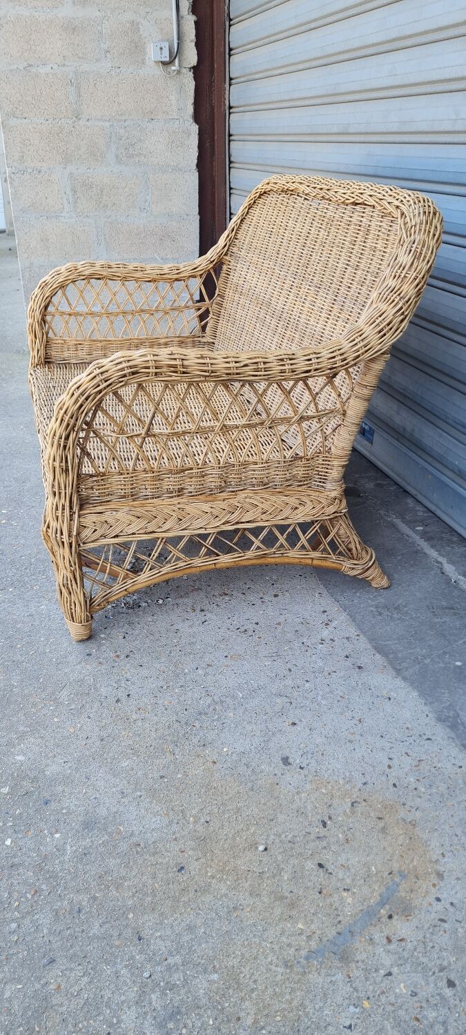 Rattan and wicker sofa 1960