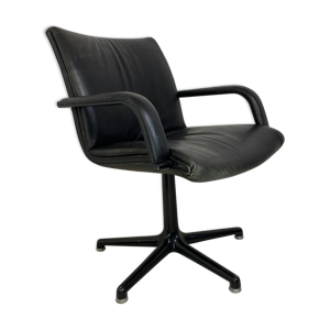 chaise de bureau Artifort - cuir noir