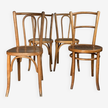 Chaises vintage de bistrot bois courbé