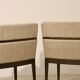 Paire de fauteuils cube année 1960 tissu chiné beige restaurée. Ref SAM SAM