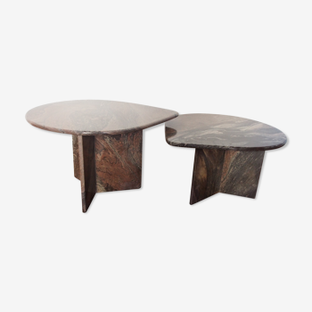 Set of 2 marble coffee tables